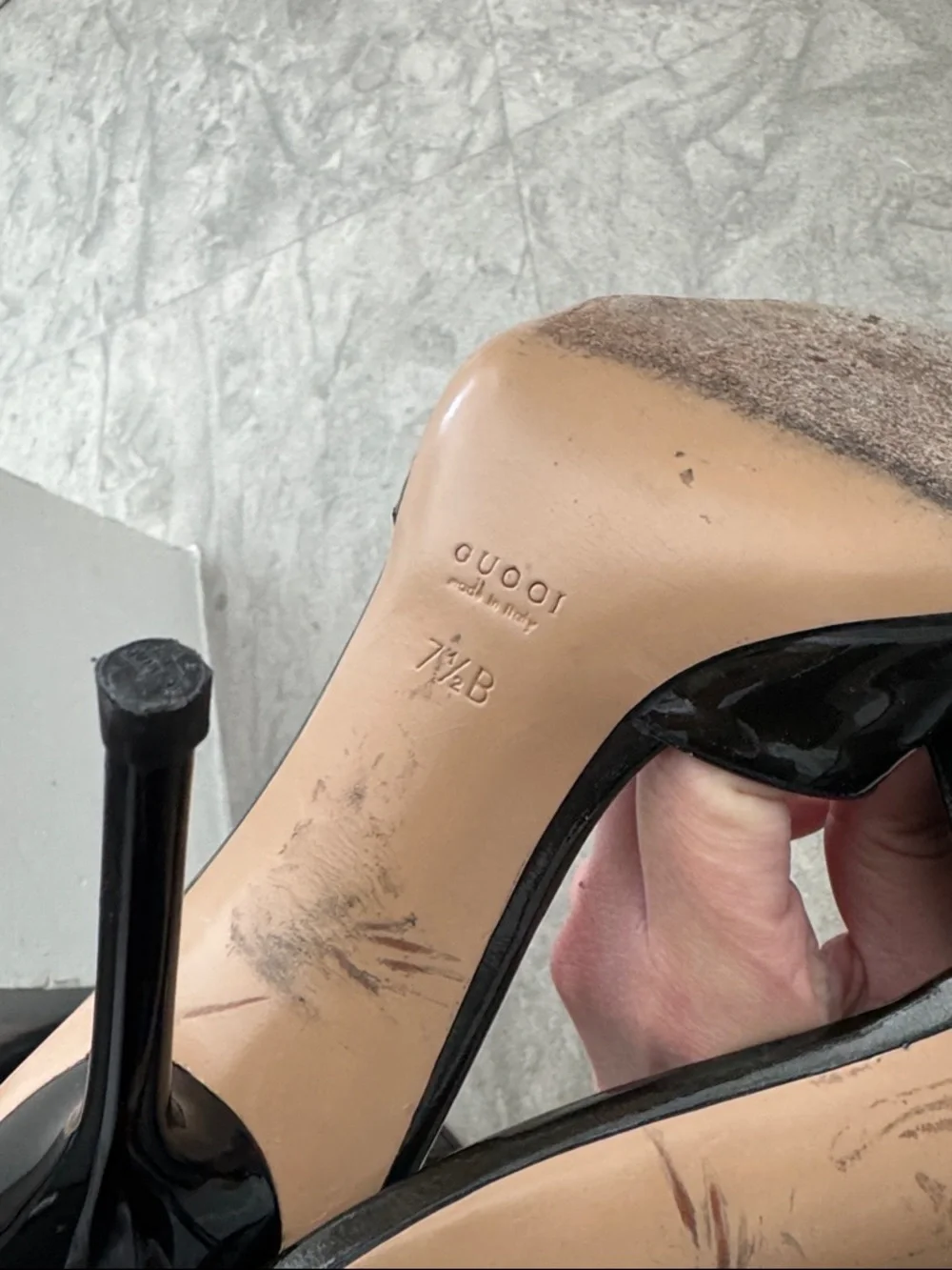 Gucci Black Patent Leather Horsebit Stiletto Mules - Picture 5 of 6